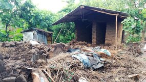 Flutschäden des Tropensturms »Freddy« in Blantyre im Sünden Malawis.