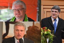 Die Interimsleitung des »Gemeinschaftsbunds der EmK« : Superintendent Stefan Kraft, Pastor Andreas Kraft, Pastor Steffen Klug 