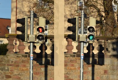 Fulda gehört zu den Städten, die eine behördliche Genehmigung für »besondere Ampelmännchen« an den Lichtzeichenanlagen der Fußgängerüberwege haben.