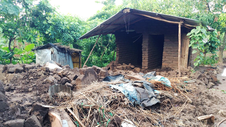 Flutschäden des Tropensturms »Freddy« in Blantyre im Sünden Malawis.